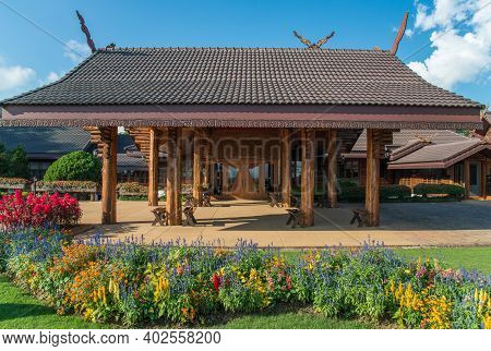Chiang Rai, Thailand : November-17-2016 : Doi Tung Royal Villa In Chiang Rai Province, Was The Forme