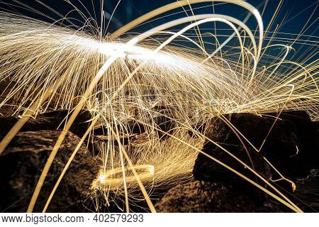 Steel Wool Photography Involves Setting Light To Steel Wool And Then Spinning It In The Air To Creat