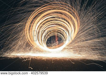 Steel Wool Photography Involves Setting Light To Steel Wool And Then Spinning It In The Air To Creat