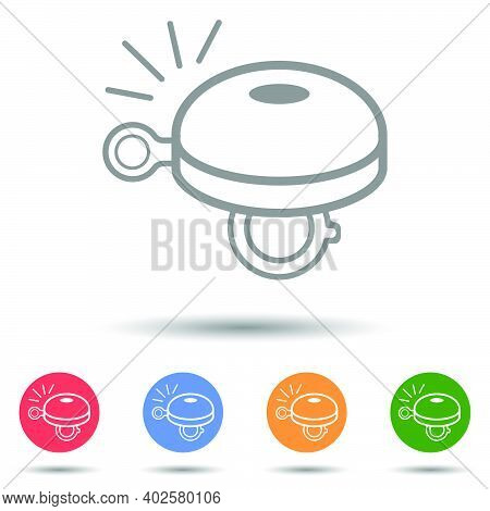 Bicycle Bell Icon Vector Logo Isolated On Background