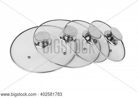 Lids For Pots Isolated On White Background