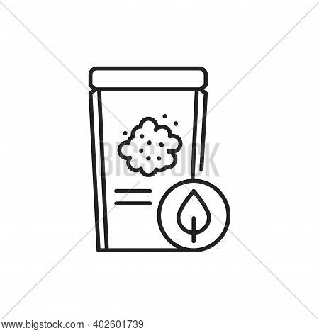 Packaging Organic Flax Seeds Color Line Icon. Pictogram For Web Page, Mobile App, Promo.