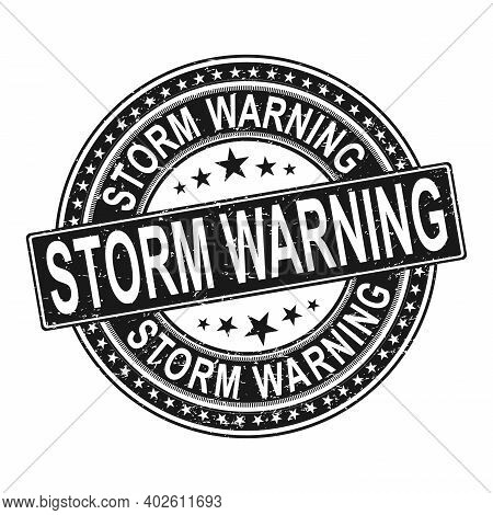 Storm Warning Grunge Rubber Stamp On White Background, Vector Illustration