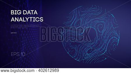 Abstract Big Data Flow Background. Software Code Agile Industrial Internet Backdrop. Industry Cyber 