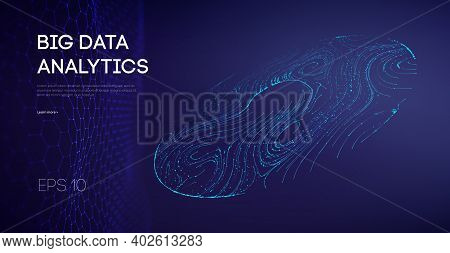 Abstract Big Data Flow Background. Software Code Agile Industrial Internet Backdrop. Industry Cyber 