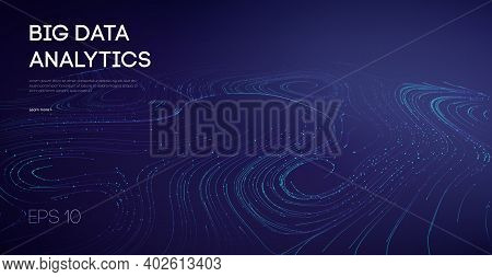 Abstract Big Data Flow Background. Software Code Agile Industrial Internet Backdrop. Industry Cyber 