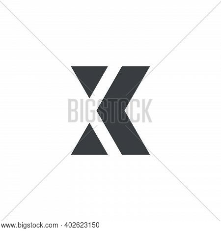 Abstract Letter Xk Geometric Triangles Logo Vector