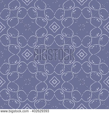 Pebbles Ornament Seamless Vector Pattern. Simple Surface Print Design For Fabrics, Stationery, Scrap