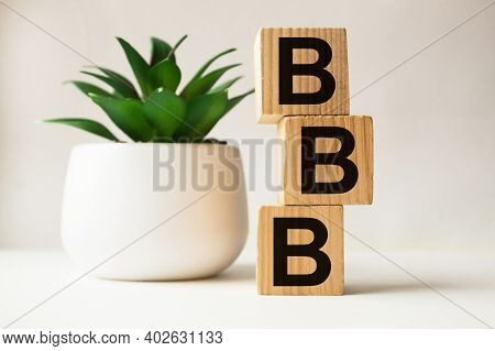 Wooden Cubes With Text Bbb. The Medicine. Medical Concept