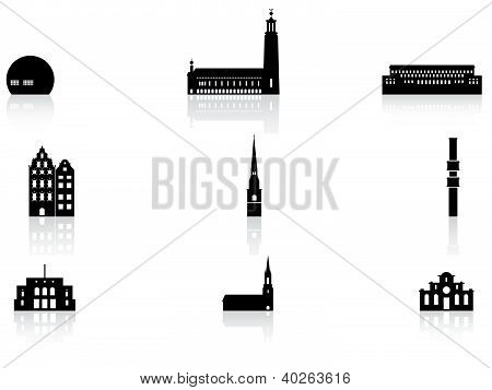 Landmark icons - Stockholm