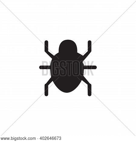Chafer Vector Icon. Black Silhouette Of Chafer Beetle. Insect Icon Isolated. Vector Illustration. Ch