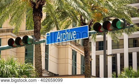 Street Sign The Direction Way To Archive