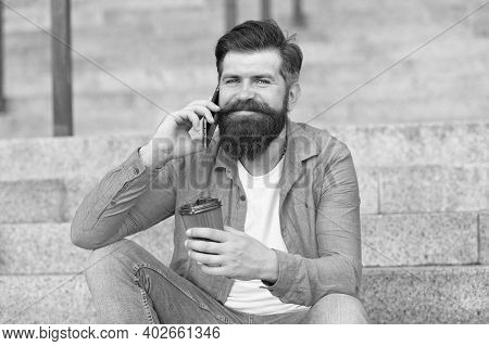Coffee Break. Personal Communication. Calling Friend. Pleasant Conversation. Real Connect. Drink Cof