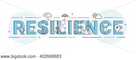 Resilience, Coping With Stress And Crisis. Vector Design