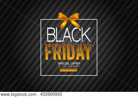Black Friday Sale Inscription Design Template And Banner. Discount Offer Presentation. Creative Conc