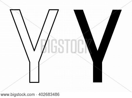 The Black And White Gamma Greek Letter Icons