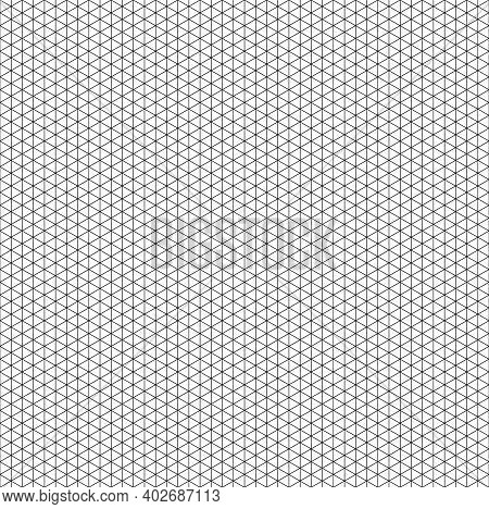 Isometric Projection Grid Background 3d Solid Illustration Model Works. Vector Seamless Line Pattern