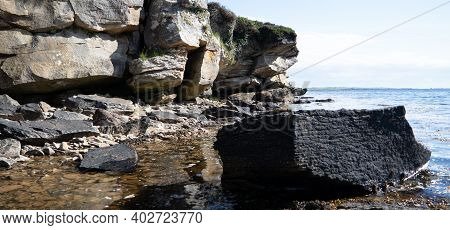 The Landscape At The Pier In Bruckless In County Donegal - Ireland.