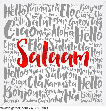 Salaam (hello Greeting In Persian,farsi) Word Cloud In Different Languages Of The World
