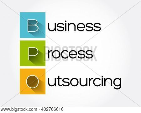 Bpo - Business Process Outsourcing Acronym, Concept Background