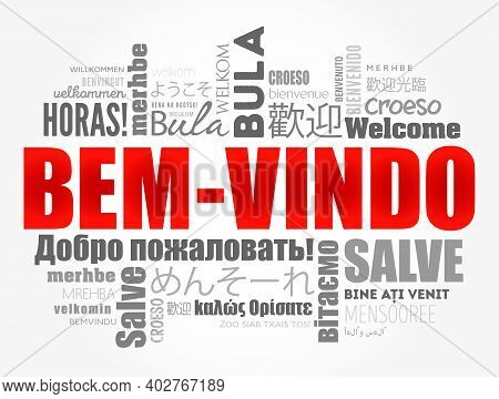 Bem-vindo (welcome In Portuguese) Word Cloud In Different Languages