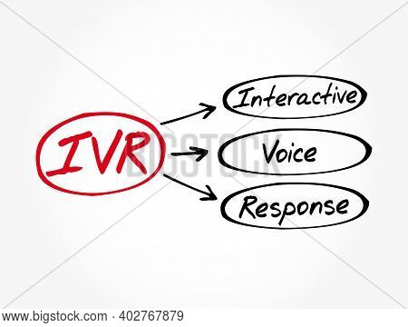 Ivr - Interactive Voice Response Acronym, Technology Concept Background