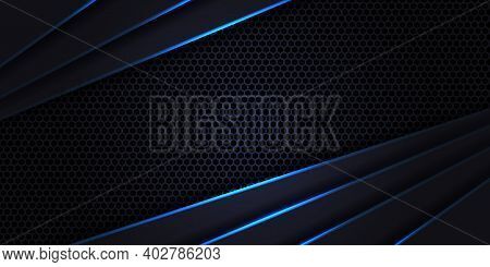 Dark Futuristic Hexagon Carbon Fiber, Luxury Modern Technology Background. Carbon Fiber Dark Violet 
