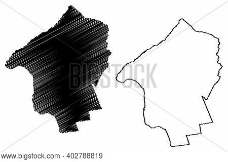 Hunterdon County, New Jersey (u.s. County, United States Of America, Usa, U.s., Us) Map Vector Illus