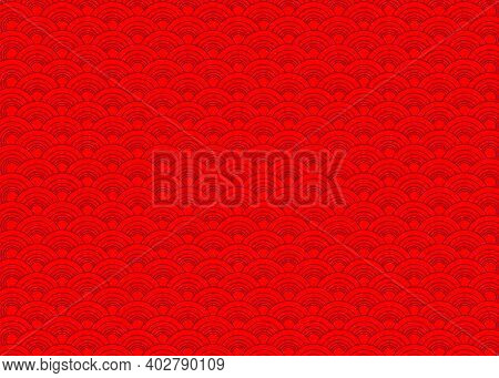 Red Abstract Seamless Pattern Vector, Red Chinese Background Pattern For New Years Celebrations, Chi