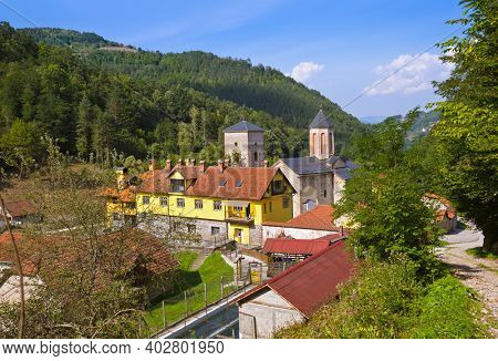 The medieval monastery Raca - Serbia - architecture travel background