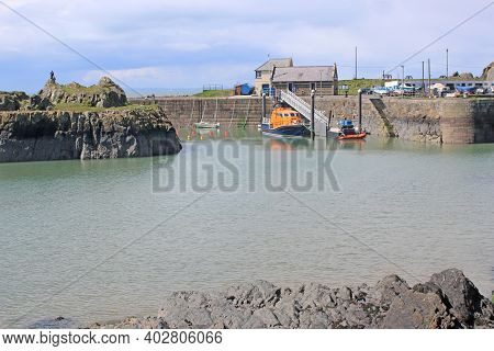 Lifeboat In Portpatrick Harbour In Galloway, Scotland
