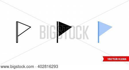 Corner Icon Of 3 Types Color, Black And White, Outline. Isolated Vector Sign Symbol.