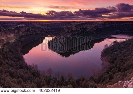 View Of Gorges Of Duraton In Segovia (spain)