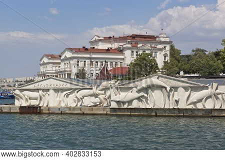 Sevastopol, Crimea, Russia - July 26, 2020: View From The Kornilov Embankment To The Sevastopol Dolp