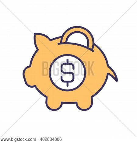 Money Saving Rgb Color Icon. Savings Accounts. Deposit Insurance. Financial Assets. Cash, Stocks, Bo