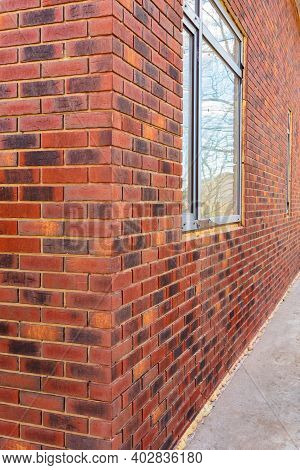 Clinker Brick Of Brown Color. Clinker Thermal Panels For Finishing The Facade Of The House. Tiles Fo