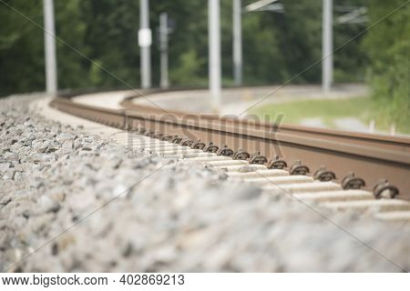 Railroad Line For Rail Bound And Train Traffic