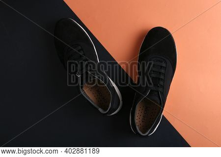 Jeddah Saudi Arabia January 6 2021 Geox Symbol Isolated On Black And Orange Background. Product Shot