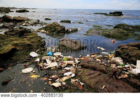Garbage At Sea In Salvador