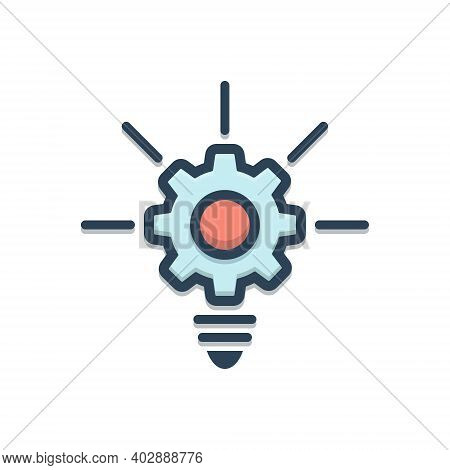 Color Illustration Icon For Creative Services Web Idea Nnovation