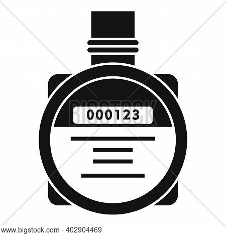 Water Counter Icon. Simple Illustration Of Water Counter Vector Icon For Web Design Isolated On Whit