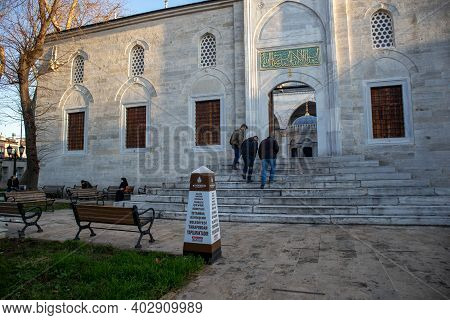 Istanbul / Turkey January 5, 2021 Üsküdar Vâlide-İ Cedid Mosque