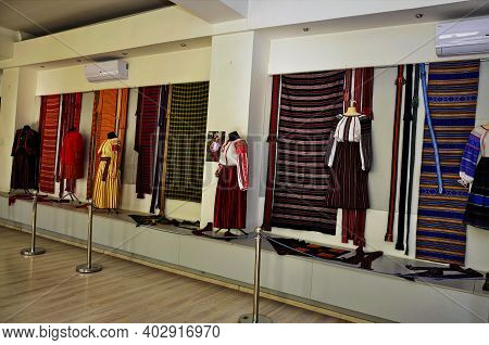 Samples Of Traditional Folk Weaving. Ukraine.lviv.modern Folk Weaving Of Ukraine.