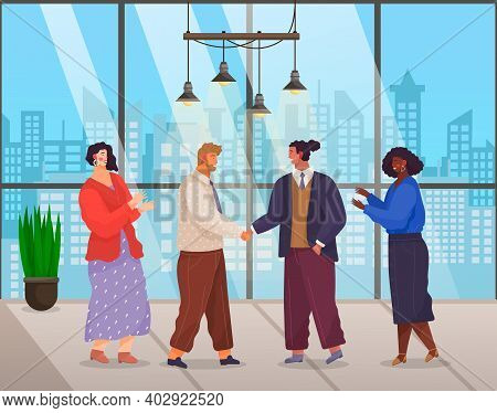 Business People Shaking Hands. Partnership And Cooperation In Business, Happy Businessmen Made A Goo
