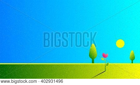 Vector Background In Grain Brush Style. Digital Art