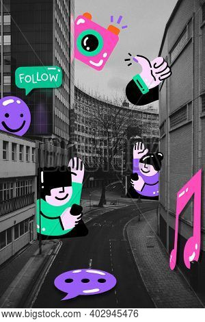 Networking during social distancing social media remix