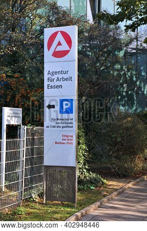 Essen, Germany - September 20, 2020: Agentur Fur Arbeit (employment Agency) Of Essen, Germany. Essen