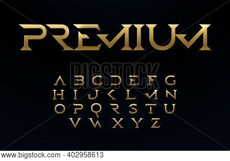 Premium Alphabet, Royal Style Golden Font, Modern Type For Elite Logo, Headline, Monogram, Creative 