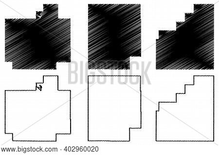 De Baca, Catron And Curry County, New Mexico (u.s. County, United States Of America, Usa, U.s., Us) 