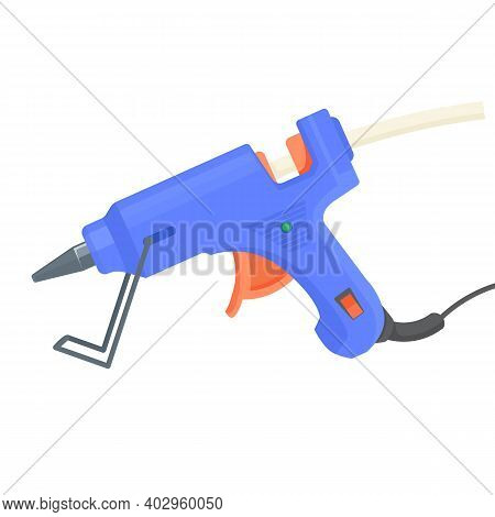 Glue Gun. Hot Pistol Equipment For Craft And Art. Vector